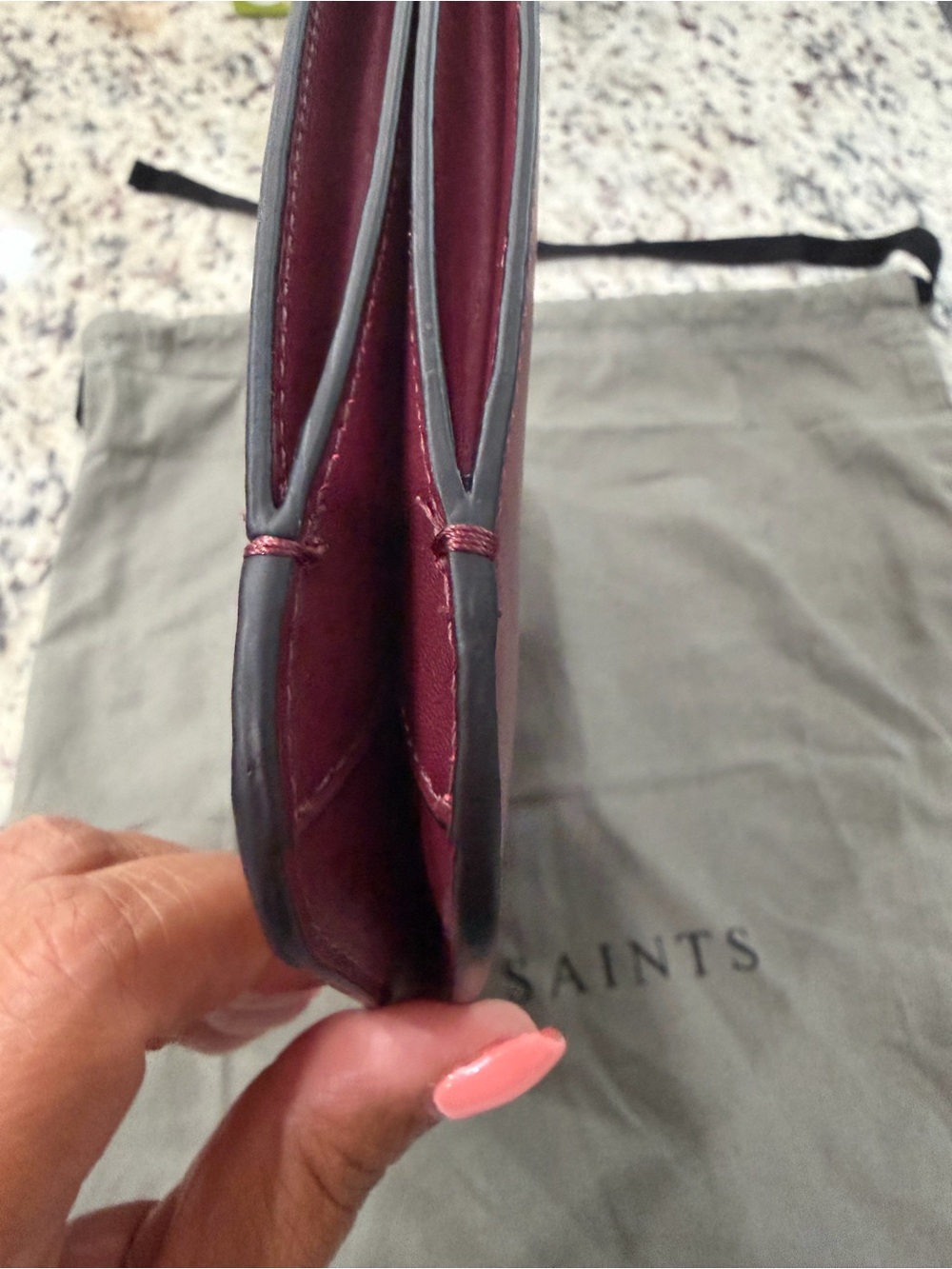 All Saints Denbigh Wallet in Burnt Sienna Red - New - Picture 15 of 15